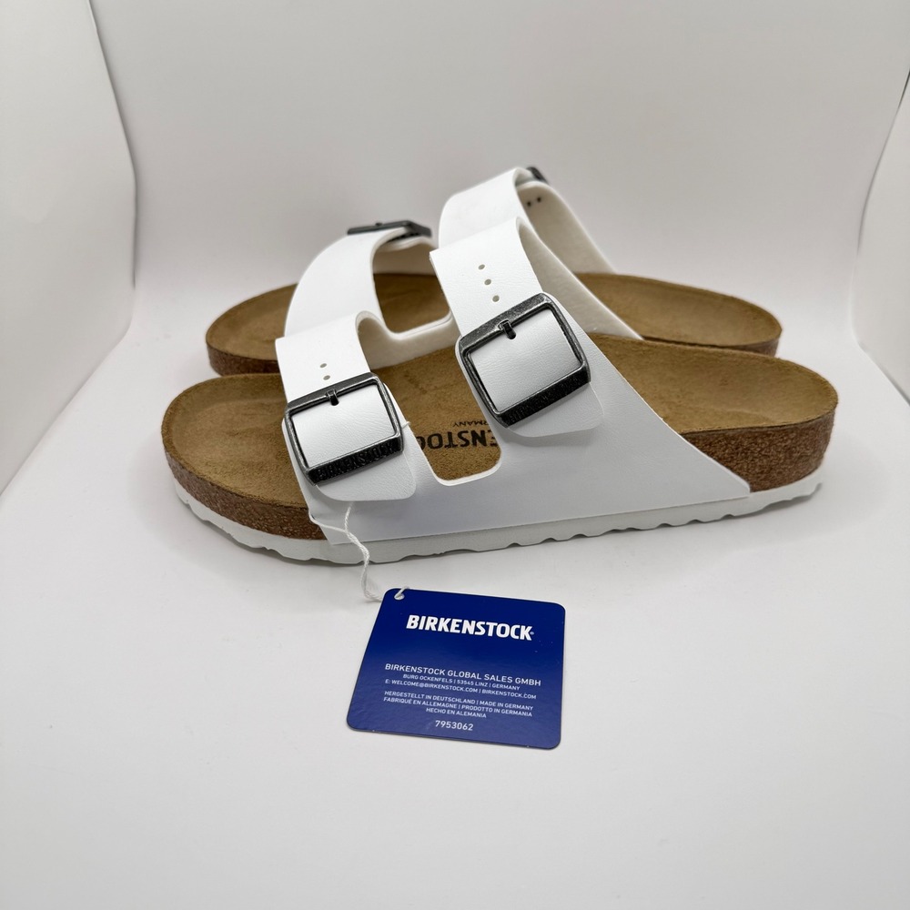 Birkenstock Arizona BS White Birko-Flor Sandals Regular Fit 0552681 Mens 5 Wmn 7